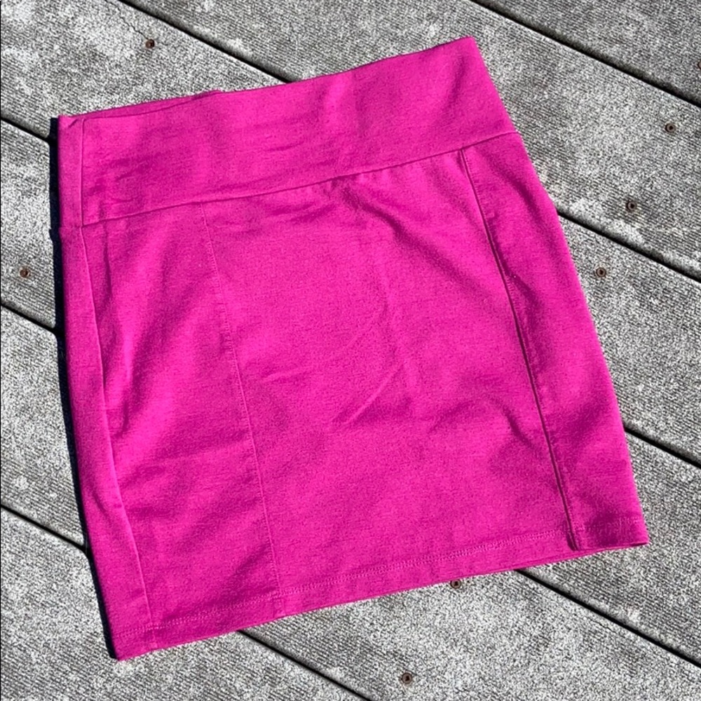 Magenta Pencil Skirt